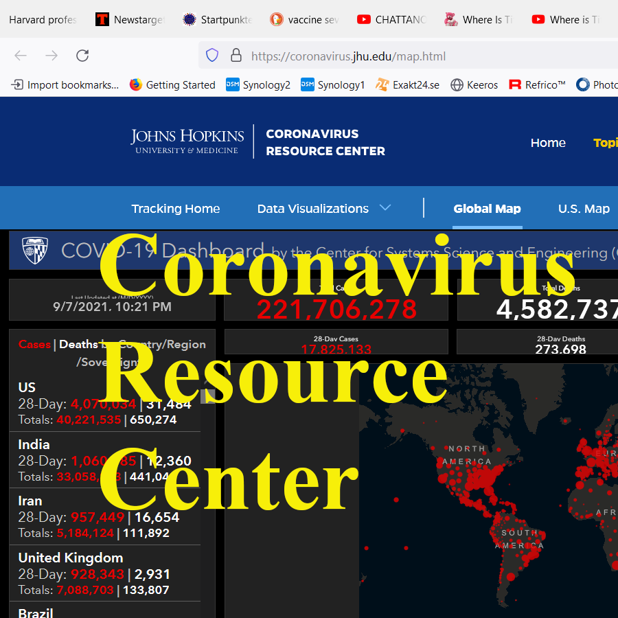 John Hopkins Coronavirus Resource center