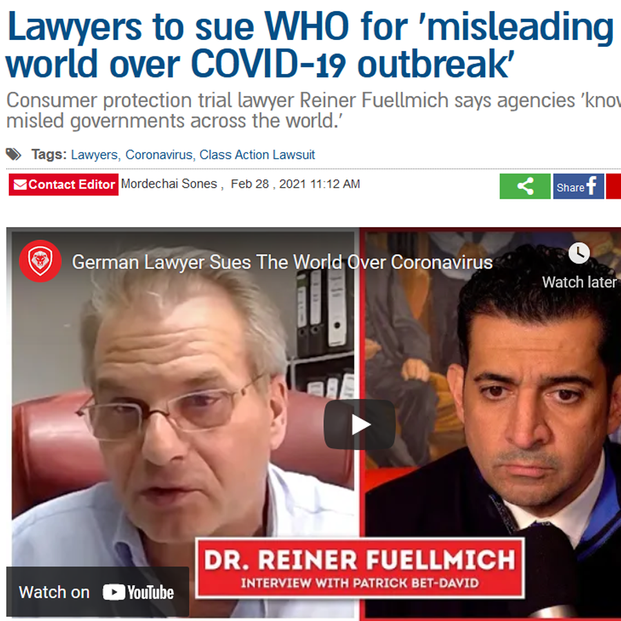 Lawyers sues WHO