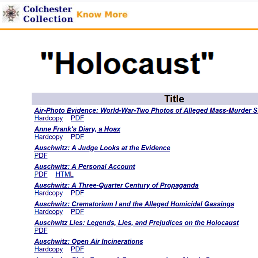 HOLOCAUST Review